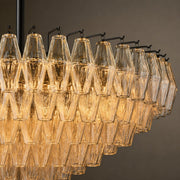 Lunavera Tiered Clear Glass Round Chandelier 37“ D
