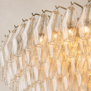 Lunavera Tiered Clear Glass Round Chandelier 37“ D