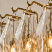 Lunavera Tiered Clear Glass Round Chandelier 37“ D