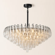Lunavera Tiered Clear Glass Round Chandelier 37“ D