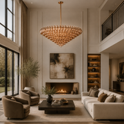Lunavera Tiered Smoke Glass Round Chandelier 47“ D