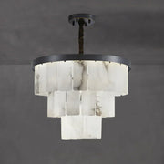 Luxurious Cascading Snow Plaster Chandelier