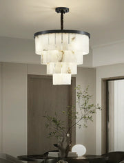 Luxurious Cascading Snow Plaster Chandelier