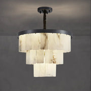 Luxurious Cascading Snow Plaster Chandelier