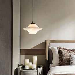 Luxury Alabaster Saucer Pendant Light — image 2