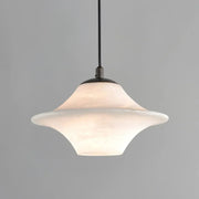 Luxury Alabaster Saucer Pendant Light — image 11