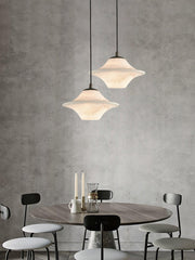 Luxury Alabaster Saucer Pendant Light — image 8