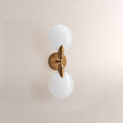Lylo Textured Glass Double Wall Sconce