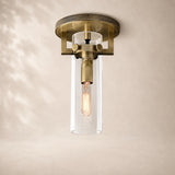 Macera Glass Cylinder Flushmount