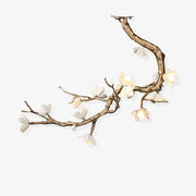 Loir Magnolia Branch & Brass Floral Chandelier