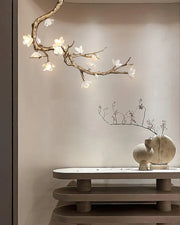 Loir Magnolia Branch & Brass Floral Chandelier