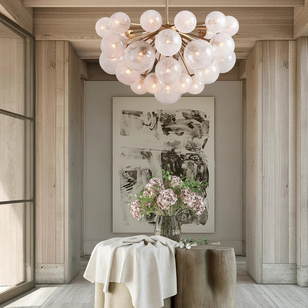 Mandoza Glass Chandelier - kimoylights