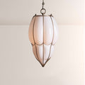 Mara Caged Opal Glass & Brass Large Pendant
