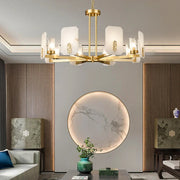 Alabaster Chandelier Copper Luxury — image 9