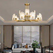 Alabaster Chandelier Copper Luxury — image 4