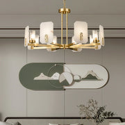 Alabaster Chandelier Copper Luxury — image 5