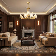 Alabaster Chandelier Copper Luxury — image 2