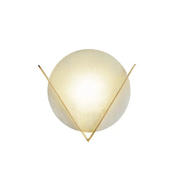 Alabaster Round Victory V Wall Lamp