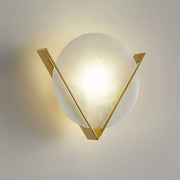 Alabaster Round Victory V Wall Lamp