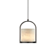 Alabaster Cylinder Pendant Light — image 1
