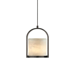 Alabaster Cylinder Pendant Light — image 1