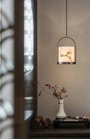 Alabaster Cylinder Pendant Light — image 12