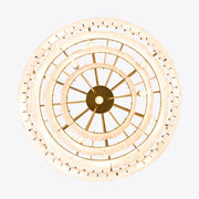 Rectangular Alabaster Tiered Round Chandelier