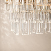Marivena Crystal  Rectangular Chandelier 60”W