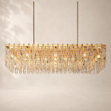 Marivena Crystal  Rectangular Chandelier 60”W