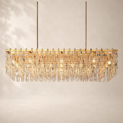 Marivena Crystal  Rectangular Chandelier 60”W