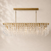 Marivena Crystal  Rectangular Chandelier 60”W