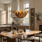 Matilde Palm Leaf & Brass Pendant
