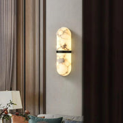 Oval Alabaster Semi-Circular Wall Lamp