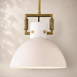 Macera Milk Glass Cloche Pendant 10
