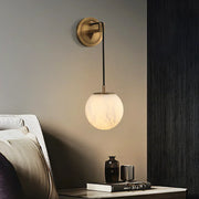Minimalist Spherical Alabaster Wall Lamp