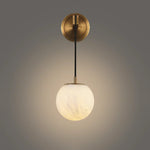 Minimalist Spherical Alabaster Wall Lamp