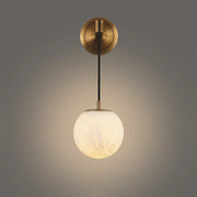 Minimalist Spherical Alabaster Wall Lamp