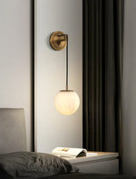 Minimalist Spherical Alabaster Wall Lamp