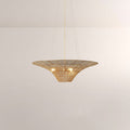 Liora Woven Antique Brass Caping Chandelier 36"D