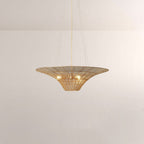 Liora Woven Antique Brass Caping Chandelier 36"D