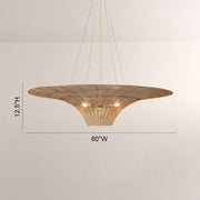 Liora Woven Antique Brass Caping Chandelier 36