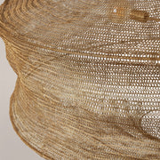 Liora Woven Antique Brass Cylinder Chandelier 36