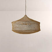 Liora Woven Antique Brass Cylinder Chandelier 36