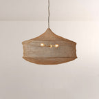 Liora Woven Antique Brass Cylinder Chandelier 36"D