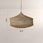 Liora Woven Antique Brass Cylinder Chandelier 36"D