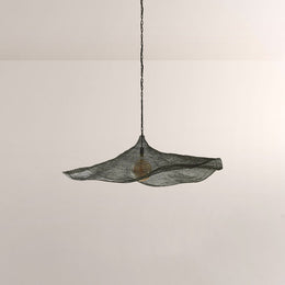Liora Woven Black Wave Round Chandelier 36