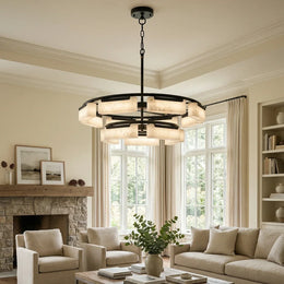 Modern Alabaster Fusion Chandelier — image 2