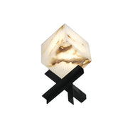Modern Alabaster Cube Table Lamp — image 1