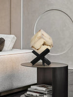 Modern Alabaster Cube Table Lamp — image 5