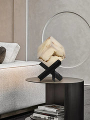 Modern Alabaster Cube Table Lamp — image 5